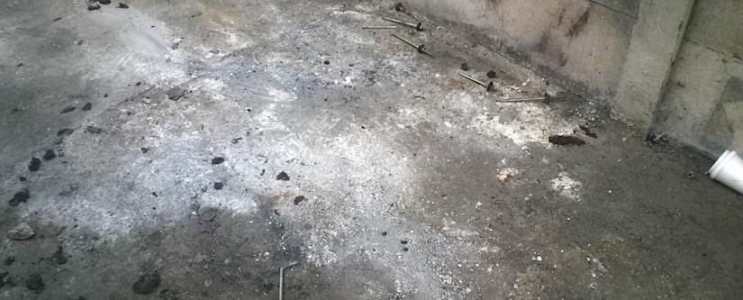 Loose Asbestos On Garage Floor Acm