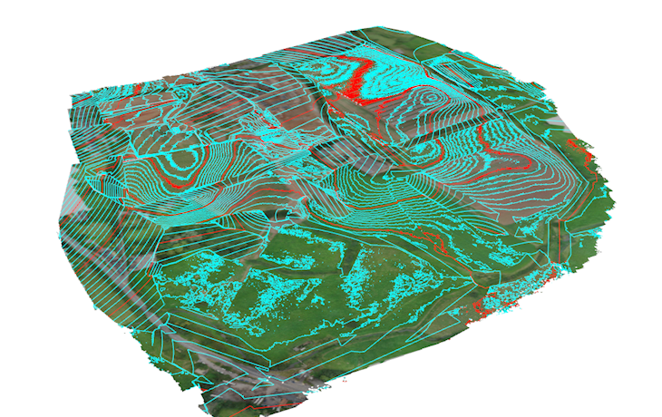G4 Angled View Of Site With Contours Colours