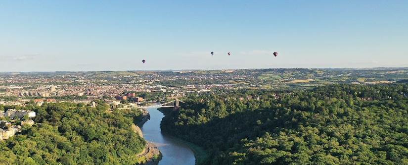 Clifton Aerial With Hot Air Ballons